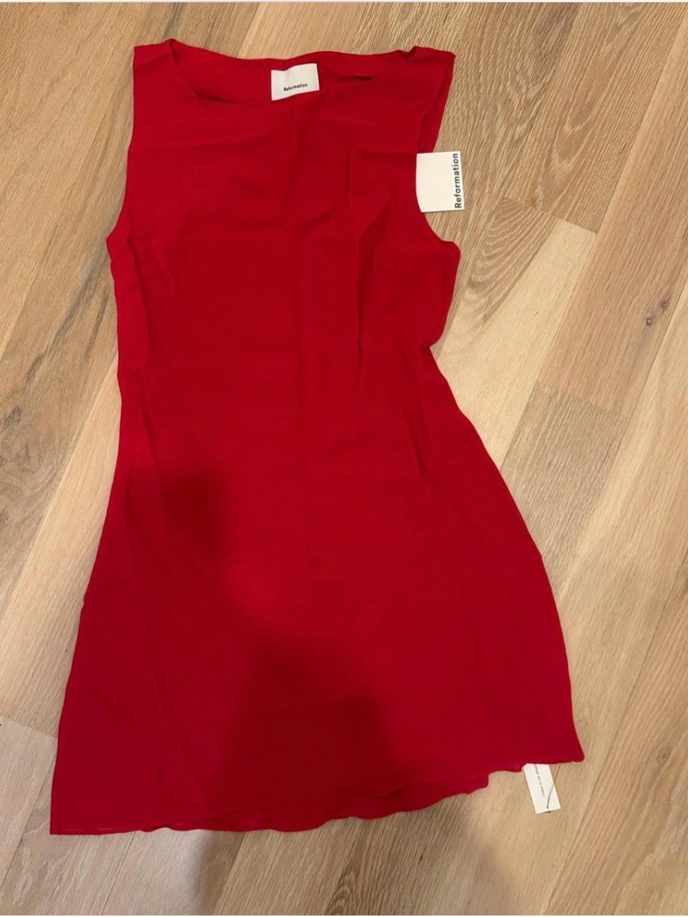 Reformation Bright Red Sleeveless Mini Dress